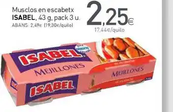 Condis Isabel Musclos En Escabetx, 43g oferta