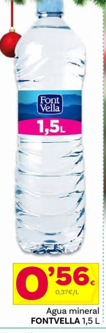 Supermercados Dani Agua mineral FONTVELLA 1,5 L oferta
