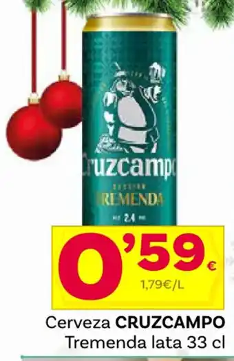 Supermercados Dani Cerveza CRUZCAMPO Tremenda lata 33 cl oferta
