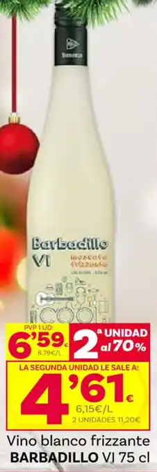 Supermercados Dani Vino blanco frizzante BARBADILLO VI 75 cl oferta