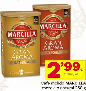 Supermercados Dani Café molido MARCILLA mezcla o natural 250 g oferta