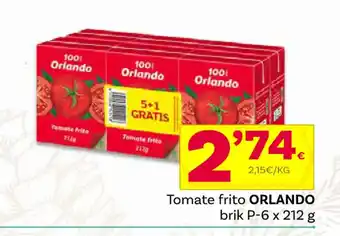 Supermercados Dani Tomate frito ORLANDO brik P-6 x 212 g oferta