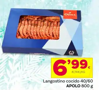 Supermercados Dani Langostino cocido 40/60 APOLO 800 g oferta