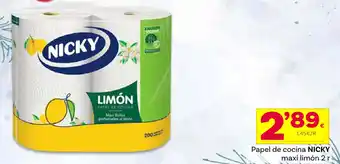 Supermercados Dani Papel de cocina NICKY maxi limón 2 r oferta