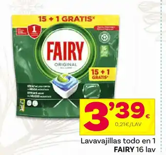 Supermercados Dani Lavavajillas todo en 1 FAIRY 16 lav oferta