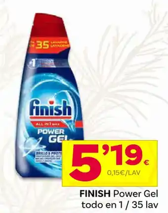 Supermercados Dani FINISH Power Gel todo en 1/35 lav oferta