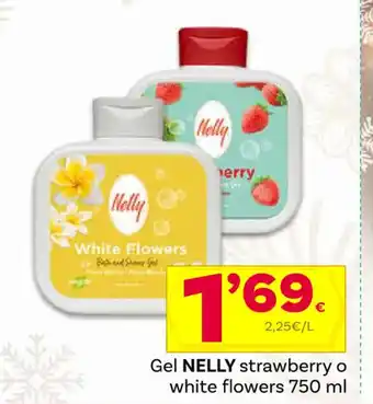 Supermercados Dani Gel NELLY strawberry o white flowers 750 ml oferta