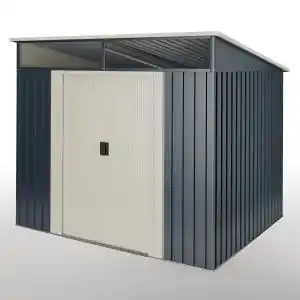 Brico Depôt Caseta metálica de jardín 6,6m2 wasabi – tragaluz - puerta corredera - gris oferta