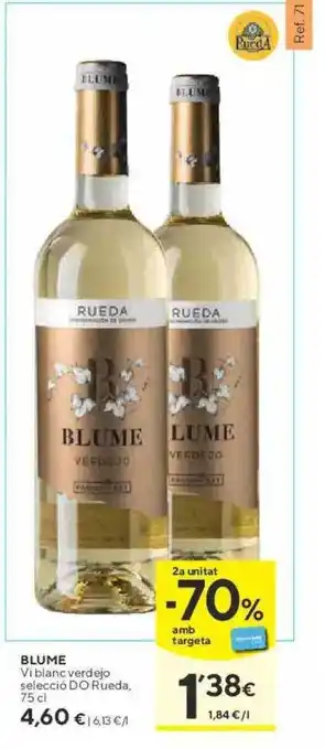 Caprabo Blume Vi Blanc Verdejo Selecció DO Rueda, 75 Vl oferta