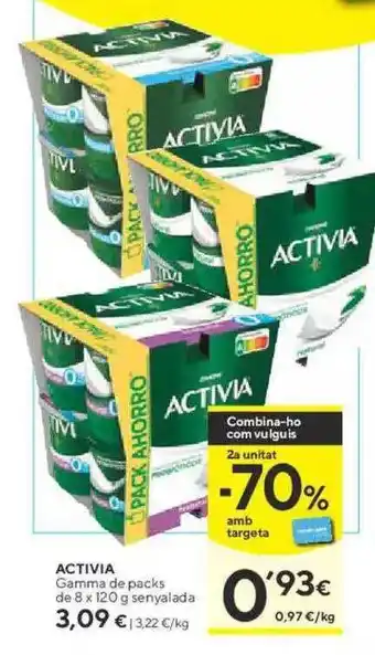 Caprabo Activia Gamma De Packs De 8 X 120 G Senyalada oferta