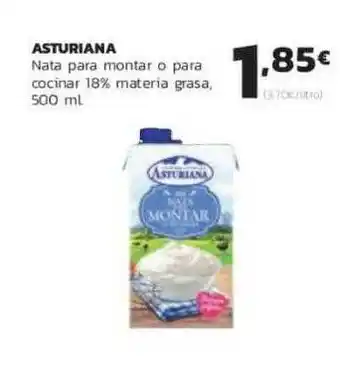 Supermercados Lupa Asturiana Nata Para Montar O Para Cocinar 18% Materia Grasa 500 ml oferta
