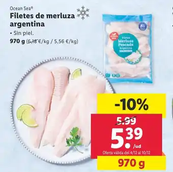 Lidl Filetes de merluza argentina oferta