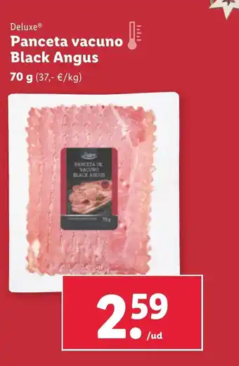 Lidl Panceta vacuno Black Angus oferta