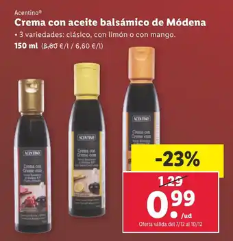 Lidl Crema con aceite balsámico de Módena oferta