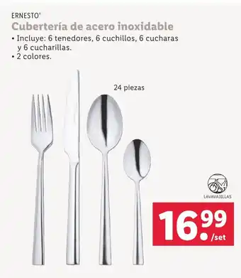 Lidl Cubertería de acero inoxidable oferta