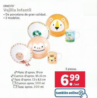 Lidl Vajilla infantil oferta