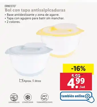 Lidl Bol con tapa antisalpicaduras oferta