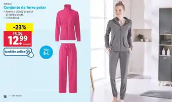 Lidl Conjunto de forro polar oferta