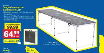 Lidl Juego de mesa con iluminación LED oferta