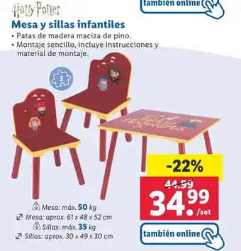 Lidl Mesa y sillas infantiles oferta