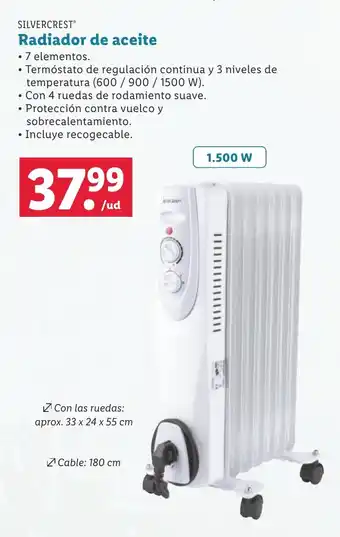 Lidl Radiador de aceite oferta