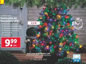 Lidl Guirnalda de bombillas LED oferta