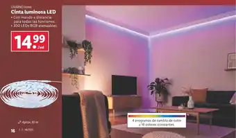 Lidl Cinta luminosa LED oferta