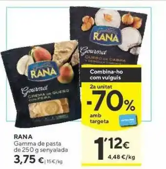 Caprabo Rana Gamma De Pasta 250g oferta