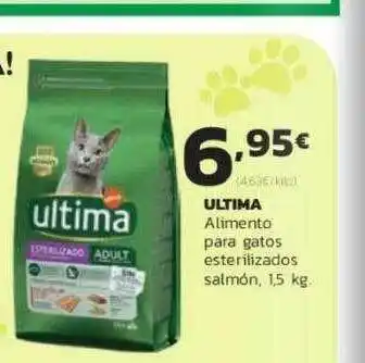 Supermercados Lupa Ultima Alimento Para Gatos Esterilizdos Salmón 15 kg oferta