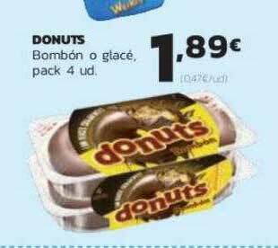 Supermercados Lupa Donuts Bombón O Glacé pack 4 ud oferta