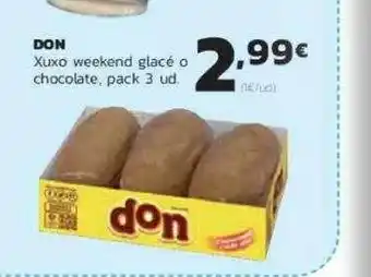 Supermercados Lupa Don Xuxo Weekend Glacé O Chocolate pack 3 ud oferta
