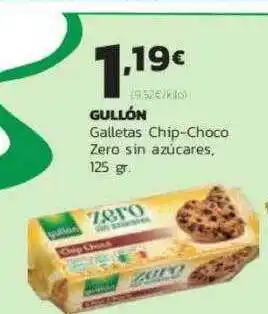 Supermercados Lupa Gullón Galletas Chip-choco Zero Sin Azúcares 125 gr oferta