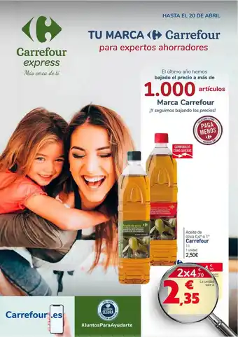 Carrefour Express Aceite De Oliva 0.4° O 1° Carrefour 1 L oferta