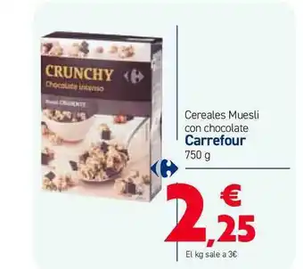 Carrefour Express Carrefour Cereales Muesli Con Chocolate 750g oferta