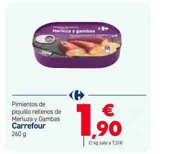 Carrefour Express Carrefour Pimientos De Piquillo Rellenos De Merluza Y Gambas 260g oferta