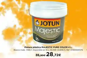 BriCor Pintura Plástica Majestic Pure Color 4L oferta