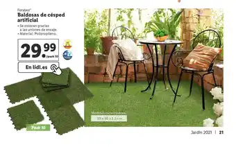Lidl Florabest Baldosas De Césped Artificial oferta