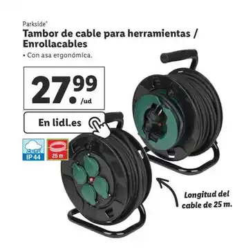 Lidl Parkside Tambor De Cable Para Herramientas ∕ Enrollacables oferta