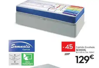 Conforama Colchón Enrollado School Somnalis Esencial oferta