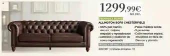 Costco Allington Sofá Chesterfield oferta