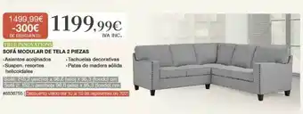 Costco Sofá Modular De Tela 2 Piezas oferta