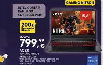 Worten Acer Portátil Nitro 5 oferta