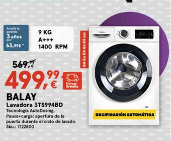 Worten Balay Lavadora 3ts994bd oferta