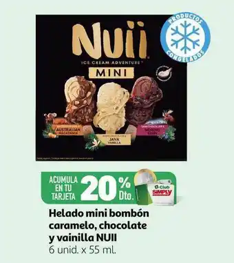 Alcampo Helado Mini Bombón Caramelo Chocolate Y Vainilla Nuii x 55ml oferta