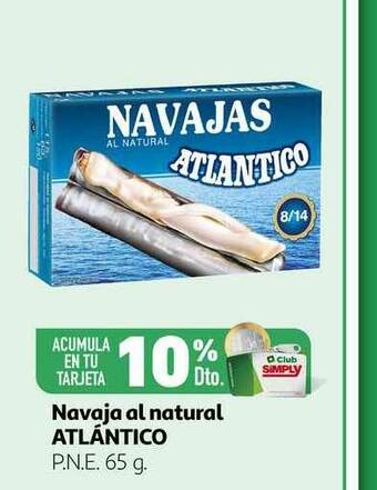 Alcampo Navaja Al Natural Atlántico 65g oferta