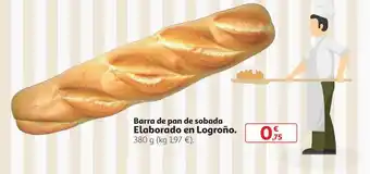 Alcampo Barra De Pan De Sobada Elaborado En Logroño oferta