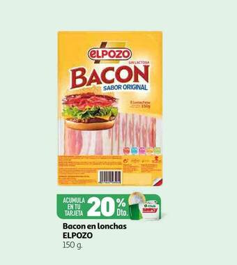 Alcampo Bacon En Lonchas Elpozo 150g oferta
