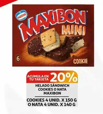Alcampo Helado Sándwich Cookies O Nata Maxibon oferta