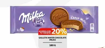 Alcampo Galleta Wafer Chocolate Milka 180g oferta