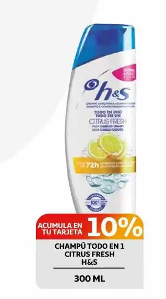 Alcampo Champú Todo En 1 Citrus Fresh H&S 300ml oferta
